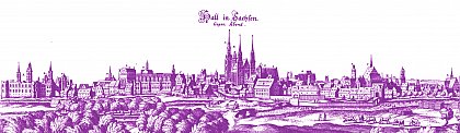 Stadtansicht Halle (Merian 1653)